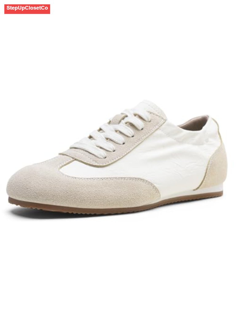 Retro Gat Casual Sneakers, Suede, Square Toe, Memory Foam, Lace-Up, Flat Heel